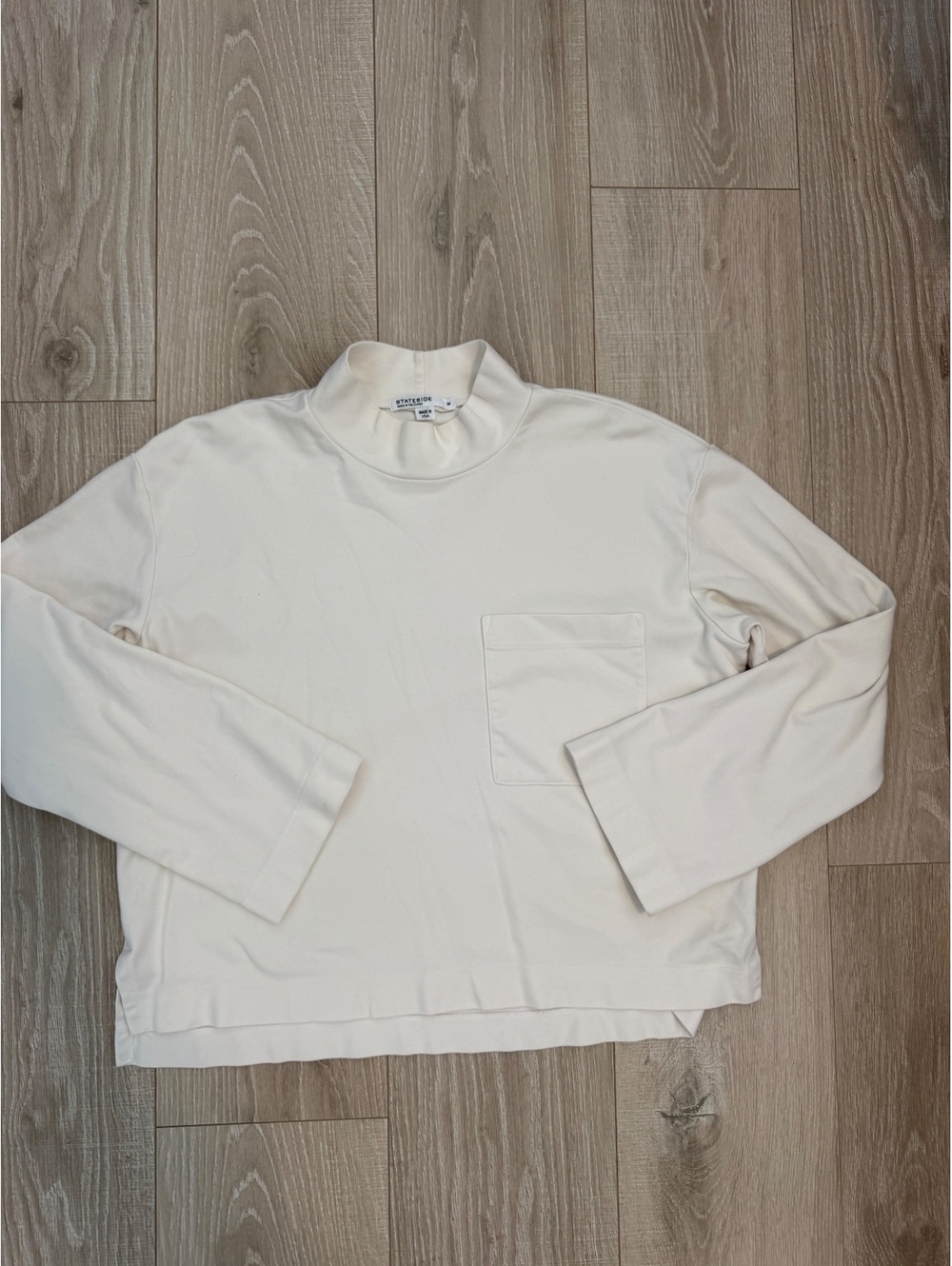 Stateside white mock neck long sleeve top
